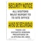 Signmission OSHA Security Sign, 5" Height, 7" Width, Visitors Must Report Bilingual, Landscape, SN-D-57-L-11670 OS-SN-D-57-L-11670 - alternate 1